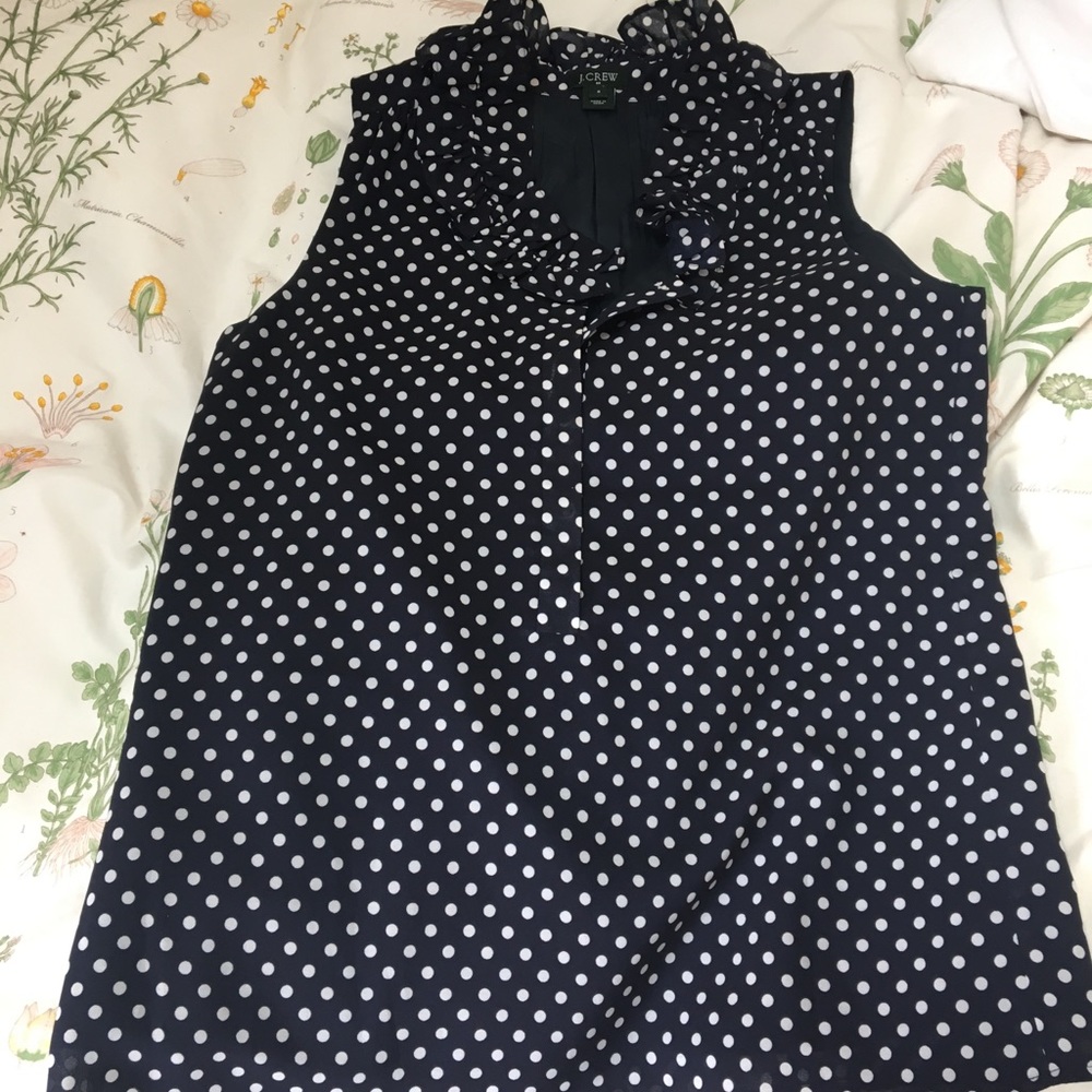 J crew ruffled collar shirt